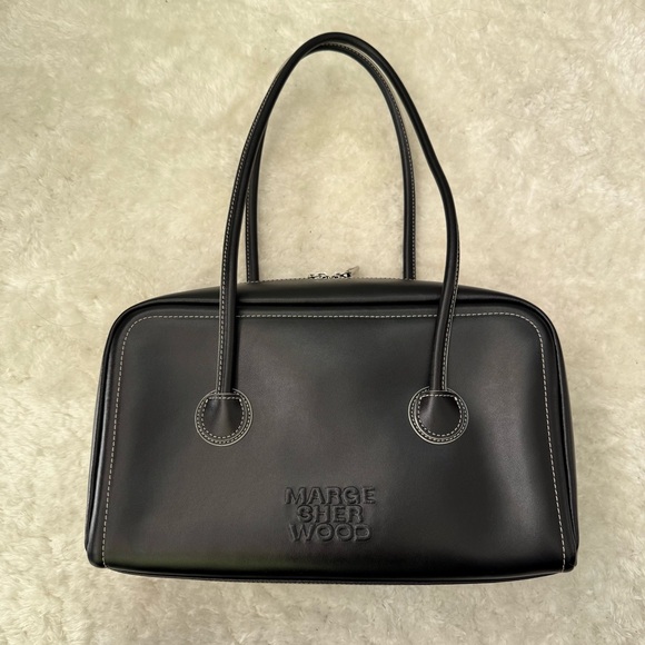 MARGE SHERWOOD SOFT BOSTON BAG IN BLACK - Picture 2 of 13